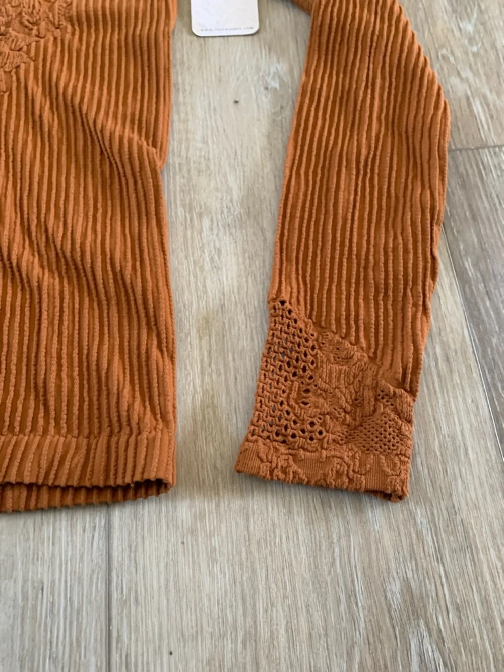 FREE PEOPLE Dynamic Duo Ribbed Long Sleeve NWT Smoked Topaz Brown